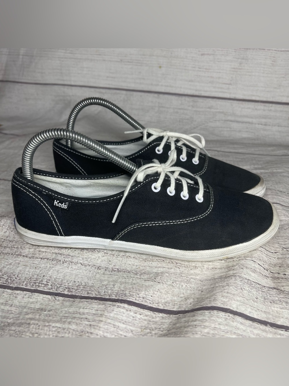 KEDS Women’s 8.5 Champion Black Canvas Classic Shoes